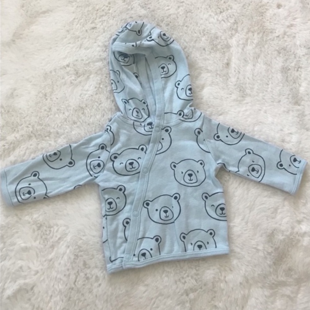 🌻3/$15 3  Piece Baby Boy Bundle 3-6 M Diaper Cover Hoodie Long Sleeve - Picture 4 of 5